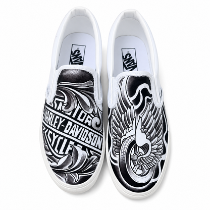 Hand Painted Harley Classic Slip-on